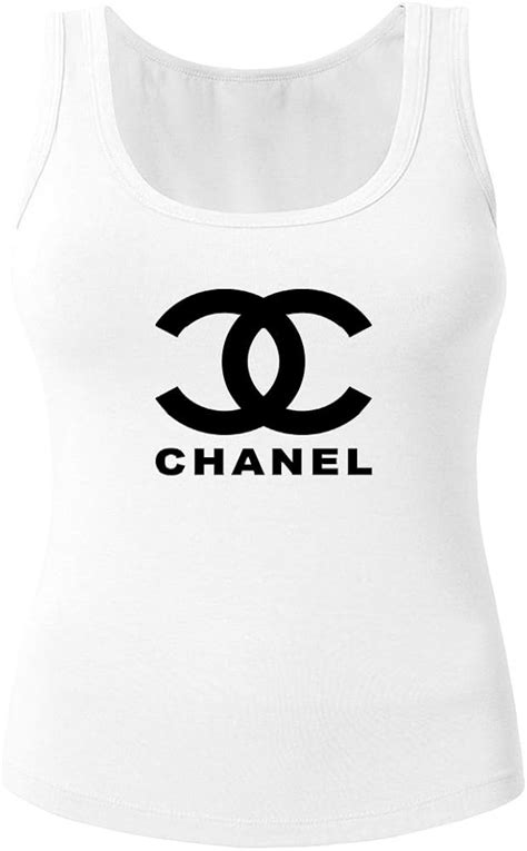 chanel black tank top|chanel logo shirts for women.